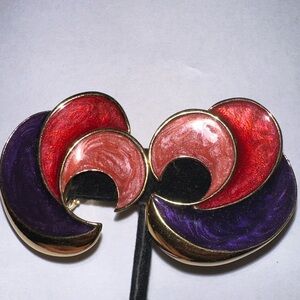 Enameled y2k beautiful clip earrings